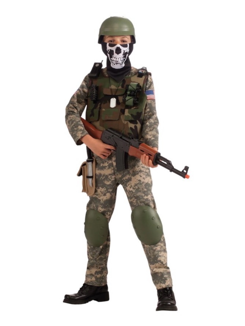 Rubie's Young American Heroes Camo Trooper Costume - Green, Black